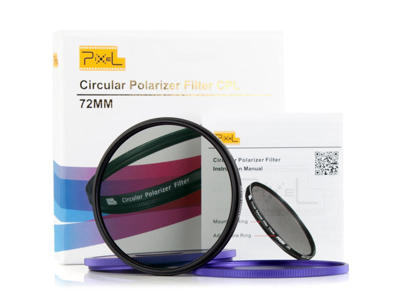 Pixel CPL Filter 77mm, strong protection and improve quality.