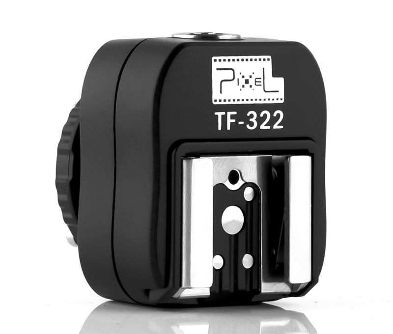 Pixel TF-322 Nikon hot shoe adapter, interface transformation and multiple support.