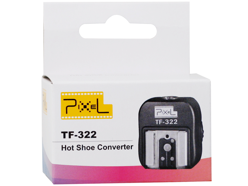Pixel TF-322 Nikon hot shoe adapter, interface transformation and multiple support.