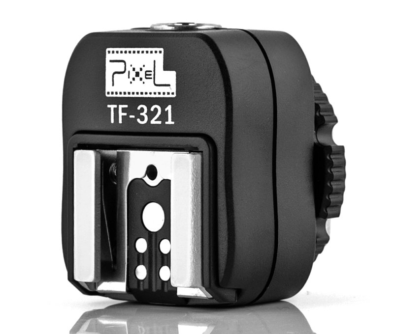 Pixel TF-321 Canon hot shoe adapter, interface transformation and multiple support.