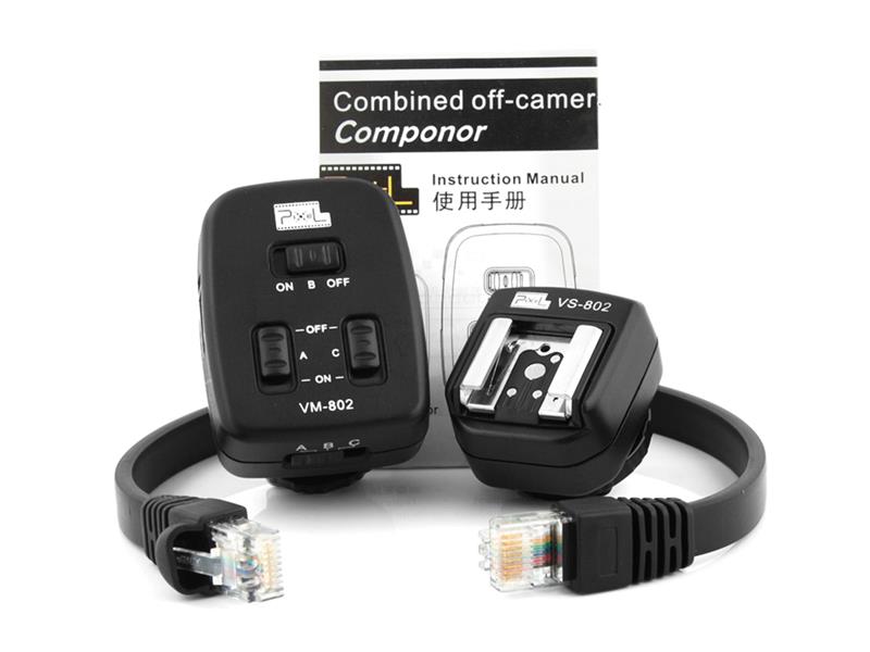 Pixel PF-802 combined off-camera cable, light separation and flexible use.