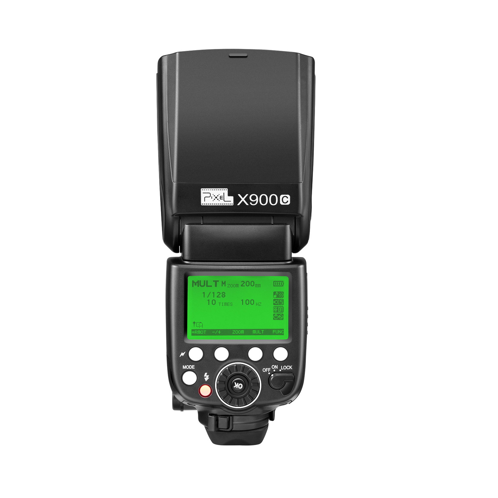 Pixel X900 Lithium Battery Speedlite For Canon, high speed synchronization and powerful performance.