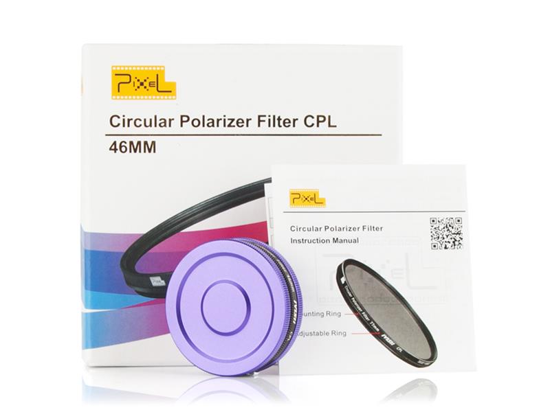 Pixel CPL Filter 46mm, strong protection and improve quality.