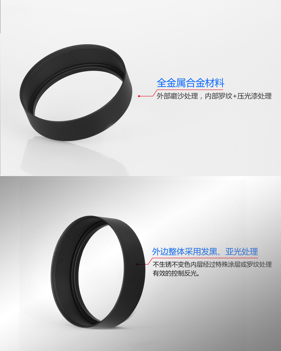 全金属合金材料，外边整体采用发黑、亚光处理