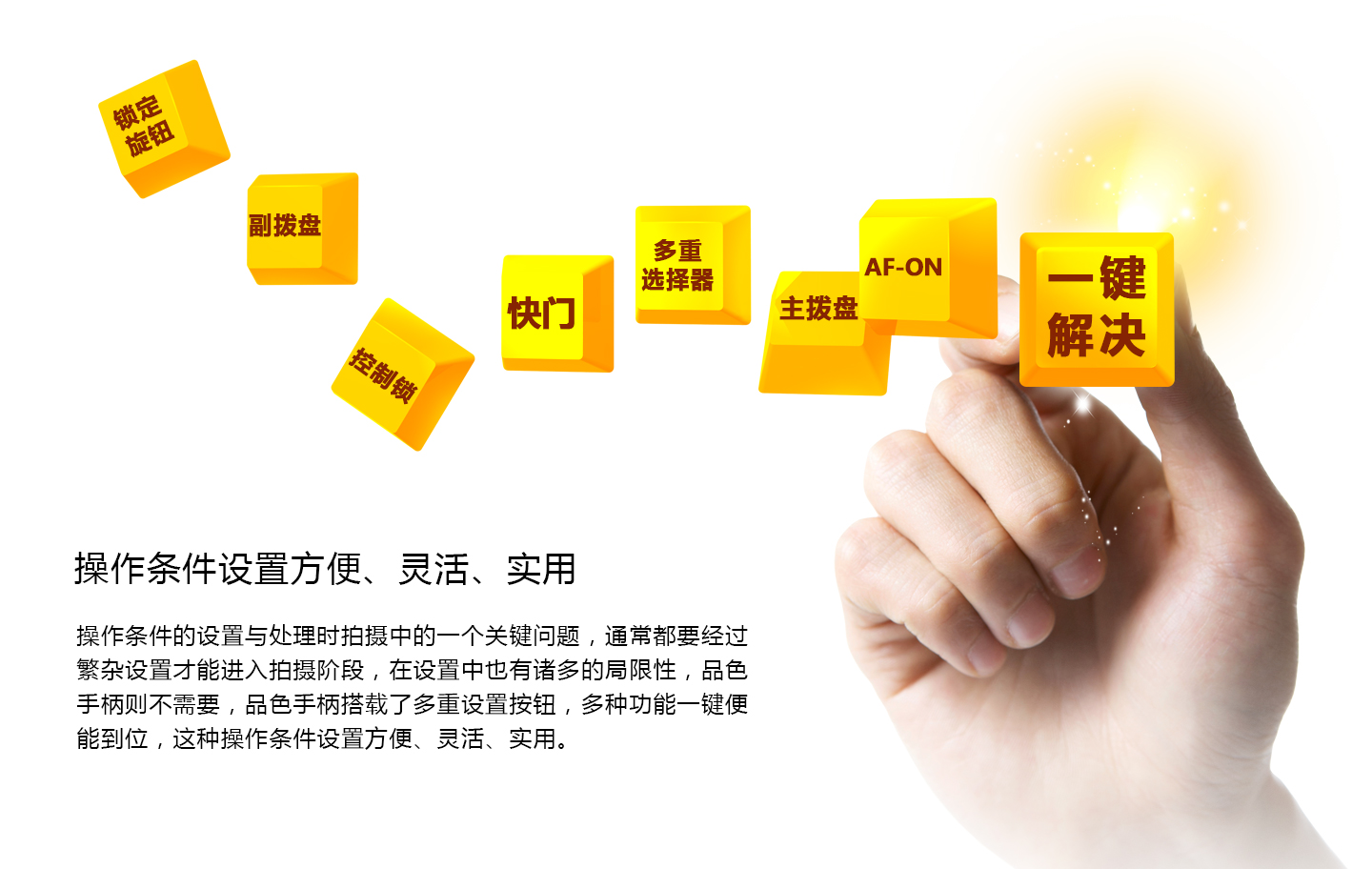 操作条件设置方便、灵活、实用