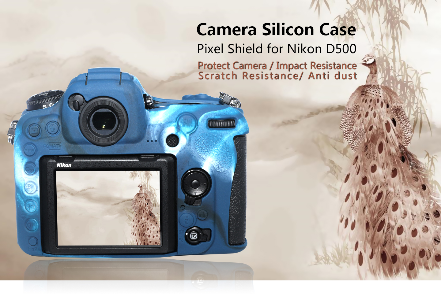 Camera Silicon Case, Pixel Shield for Nikon D500
