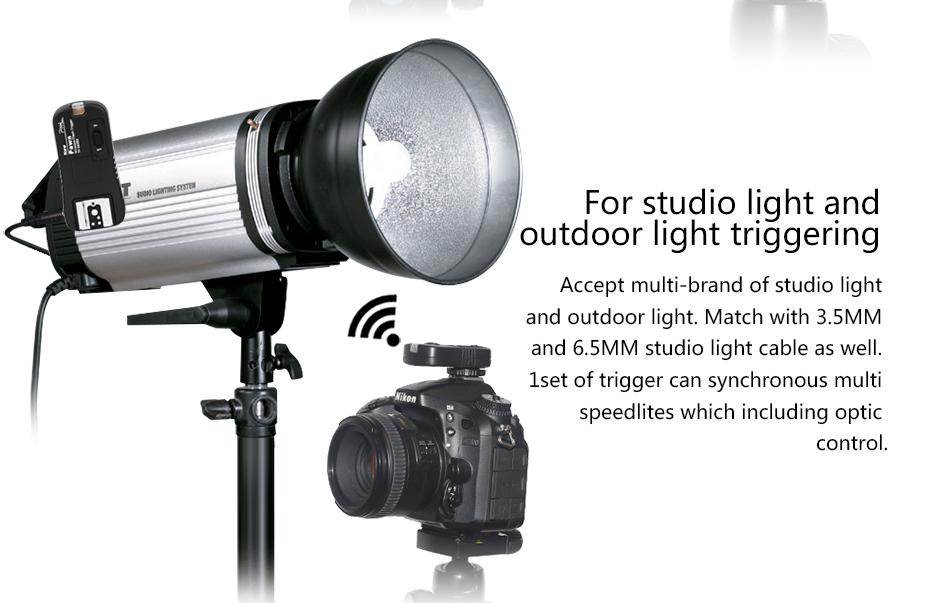 For studio light and outdoor light triggering