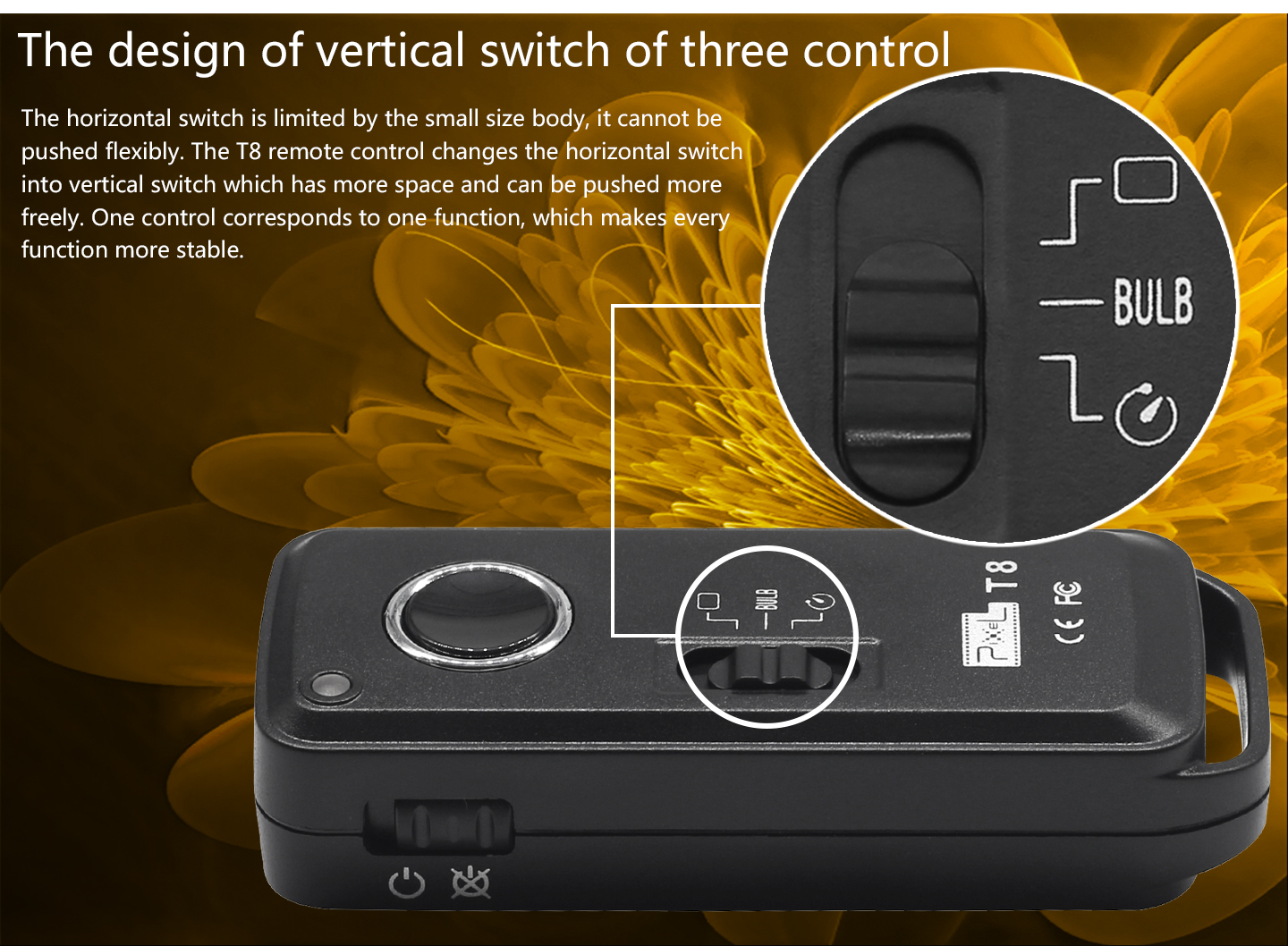 The design of vertical switch of three control