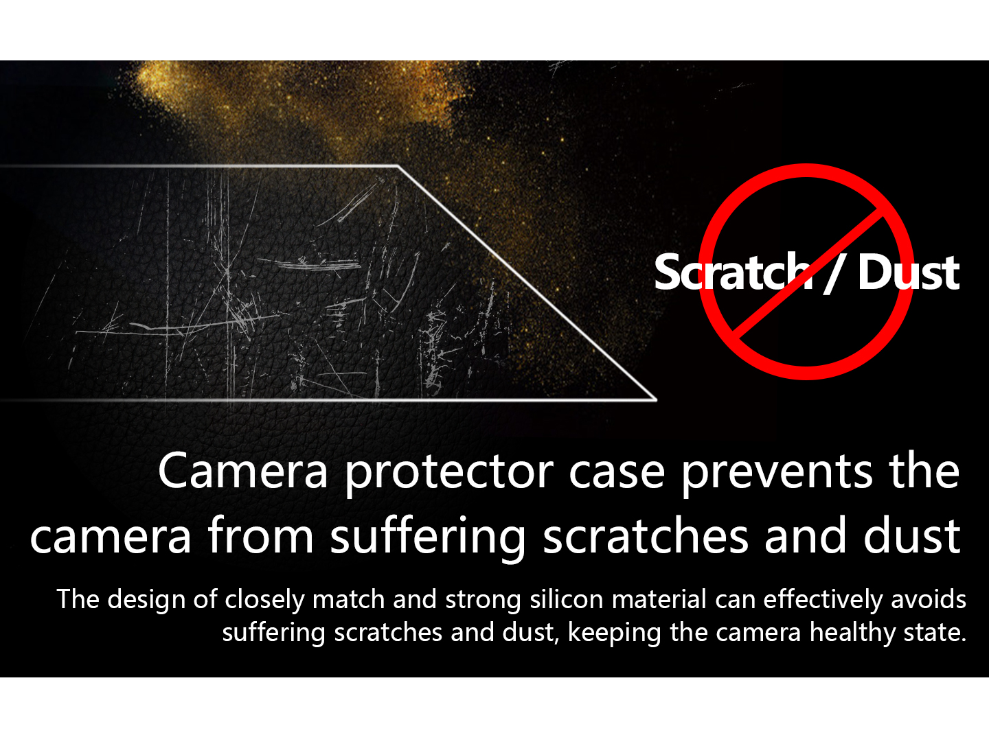 Camera protector case prevents the camera from suffering scratches and dust