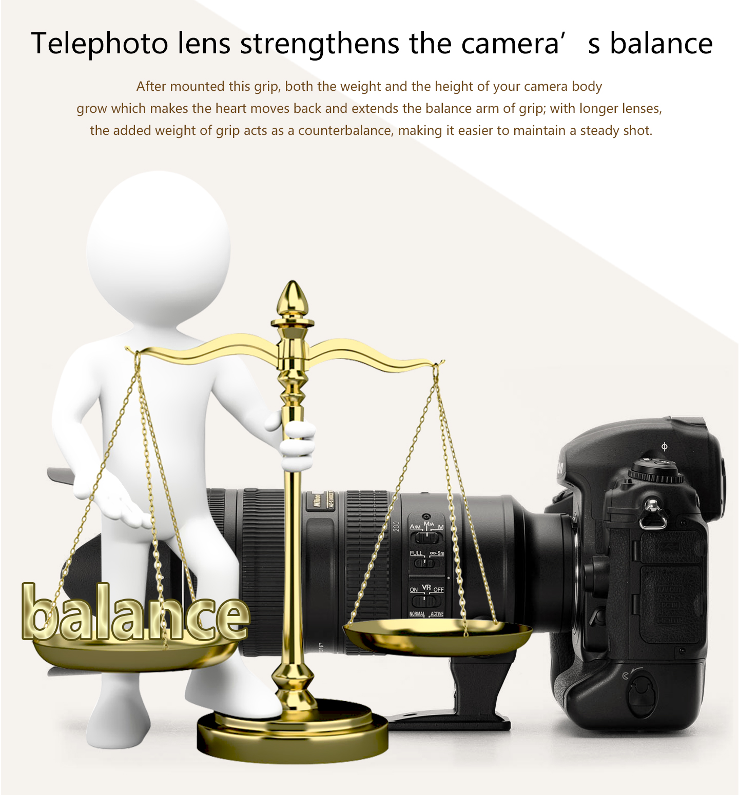 Telephoto lens strengthens the camera's balance