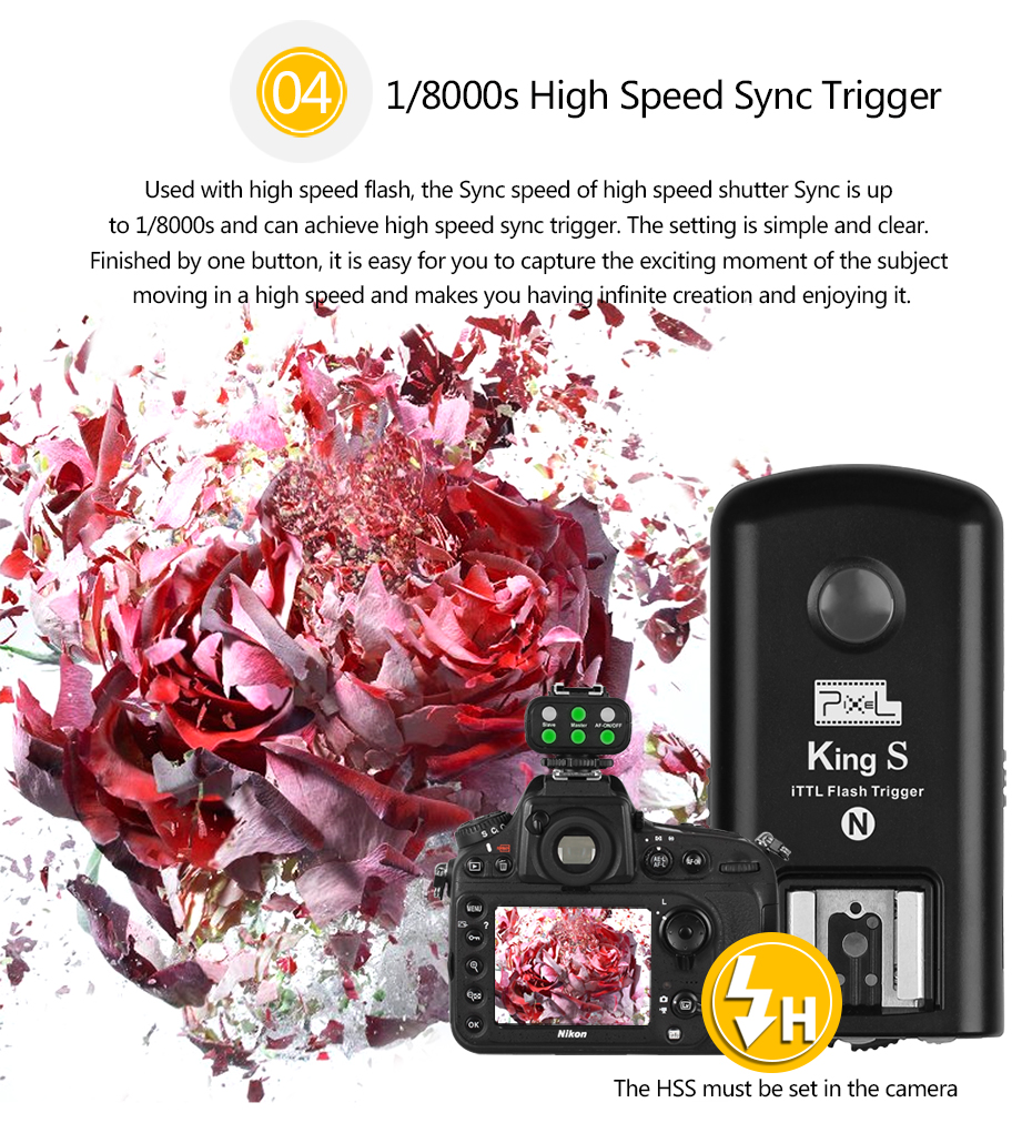 1/8000s High Speed Sync Trigger
