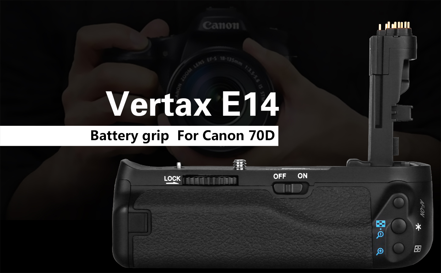 Vertax E14 Battery grip For Canon 70D
