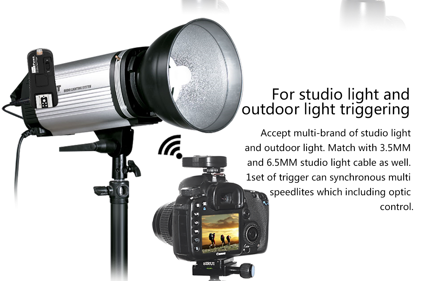 For studio light and outdoor light triggering