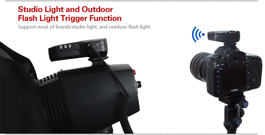 Studio Light and Outdoor Flash Light Trigger Function