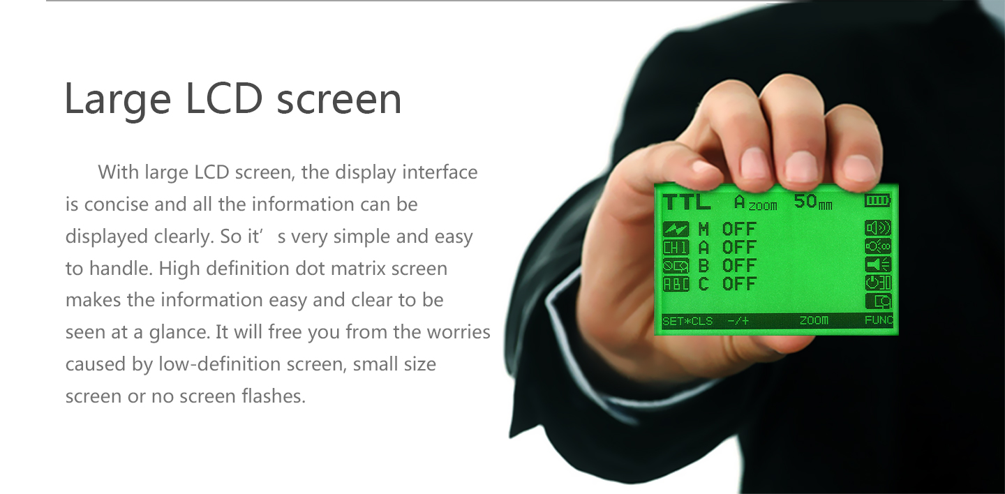 Large LCD screen