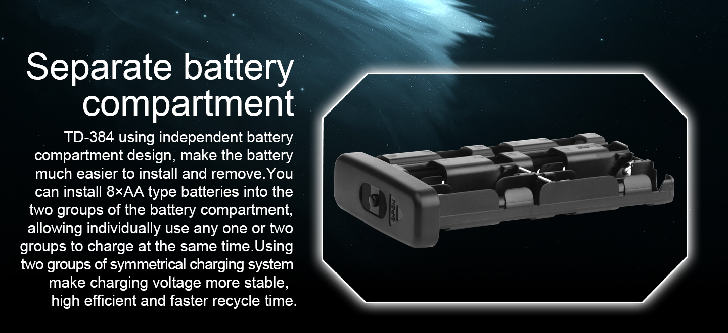 Separate battery compartment