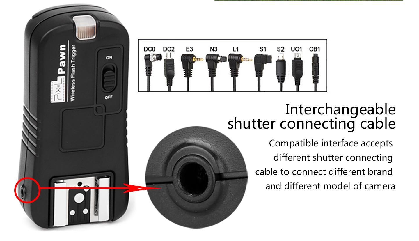 Interchangeable shutter connecting cable